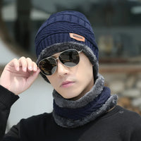 Winter Knitting Skull Cap and Neck Scarf Wool Warm (Special Offer Buy 1 get 1 free)