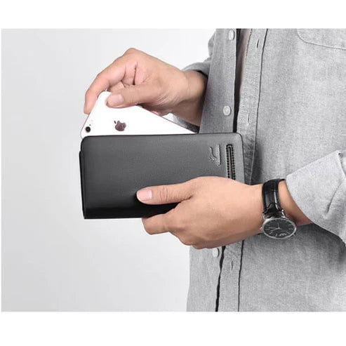 Long leather wallet