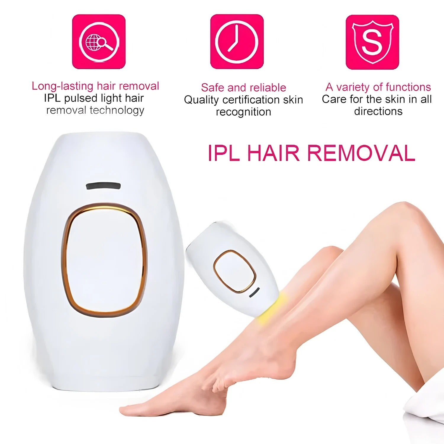 Mini Portable Laser Hair Removal Device — Pain-Free & Long-Lasting Smooth Skin