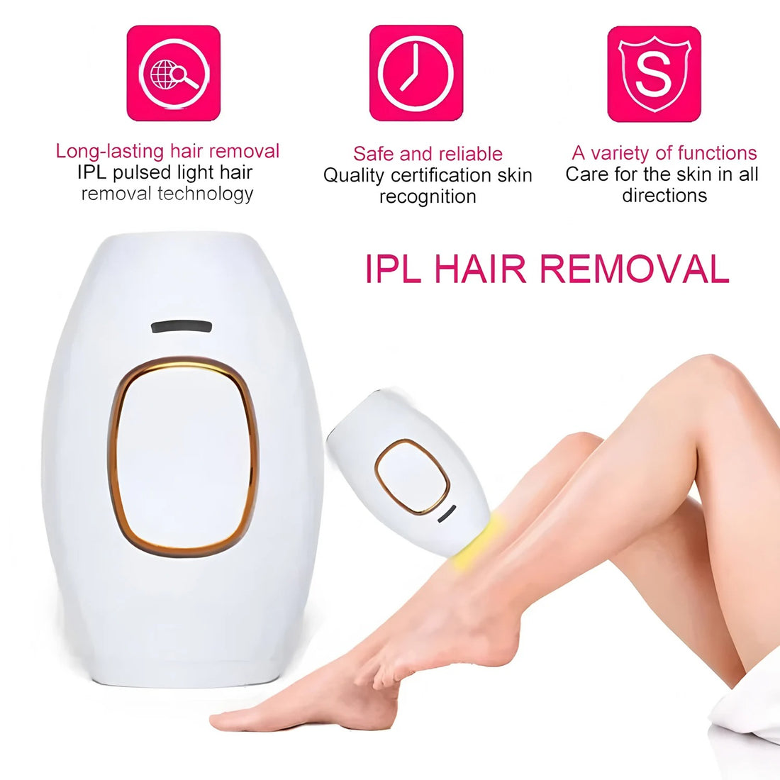 Mini Portable Laser Hair Removal Device — Pain-Free & Long-Lasting Smooth Skin