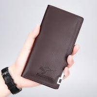KANGROO Slim Long Mobile Money and Card Holder Leather Wallet for Men's